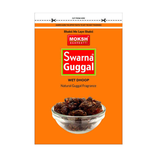 Picture of Moksh Agarbatti  Swarna  Guggal Wet Dhoop Natural Guggal Fragrance 20 Sticks