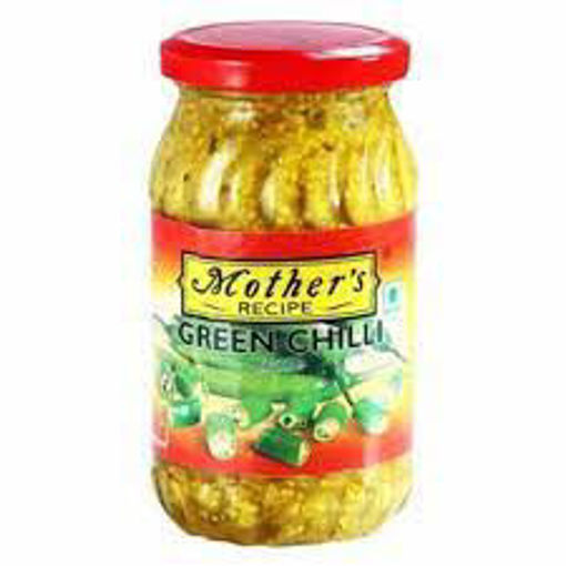 Picture of Mothers Recipe Green Chilli Pickle Bottle 400g