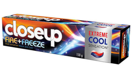 closeup fire freeze toothpaste 150gm