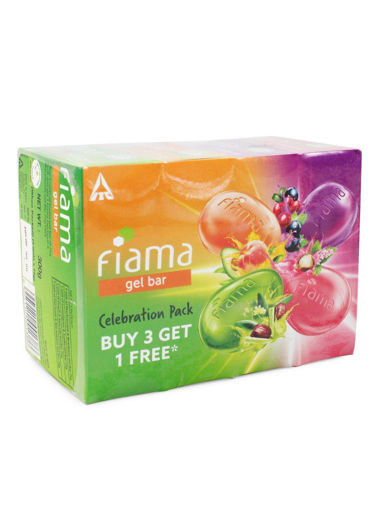 Picture of Fiama Gel Bar Celebration Pack, 75 gm (Buy 3 Get 1 Free)