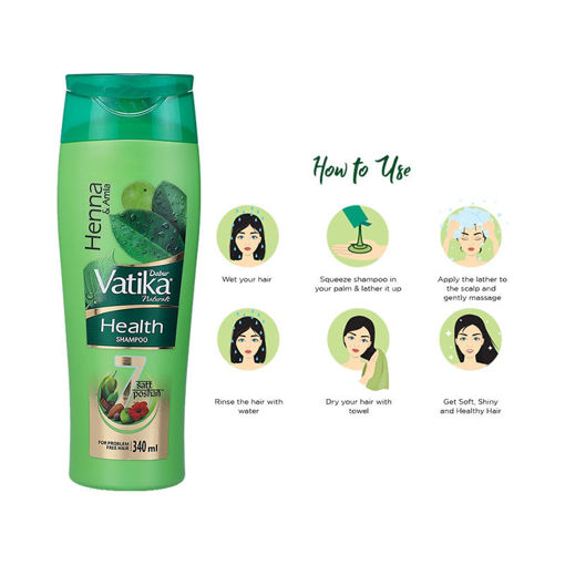 Picture of Dabur Vatika Health Heena & Amla  Shampoo 340 Ml