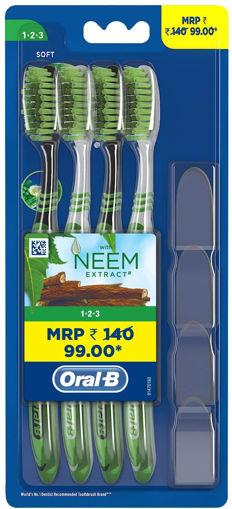 Picture of Oral-b 1.2.3. Soft Toothbrush With Neem Extract