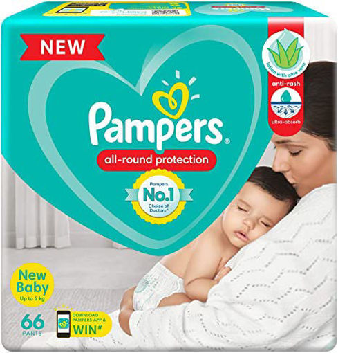 Picture of Pampers All-round Protection New Baby Up To 5 Kg 66pants