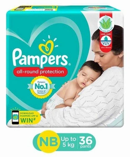 Picture of Pampers All-round Protection New Baby Up To 5 Kg 36pants