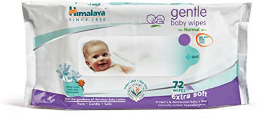 Picture of Himalaya Gentle Baby Wipes 72 Extra