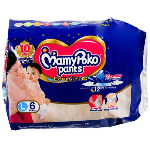 Picture of Mamypoko Pants Extra Absorb 6 Pants ( L 9-14 Kg )