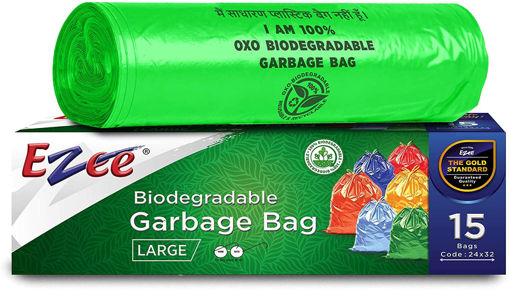 Picture of Ezee Biodegradable Garbage Bag Large 15 Bags 24*32