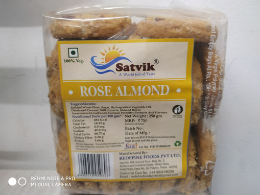 Picture of Satvik Rose Almond Cookies 250gm