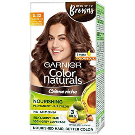 Picture of Garnier Color Naturals Creme Riche 5.32 Caramel Brown 30gm