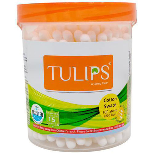 Picture of Tulips Cotton Swabs Jar 100n
