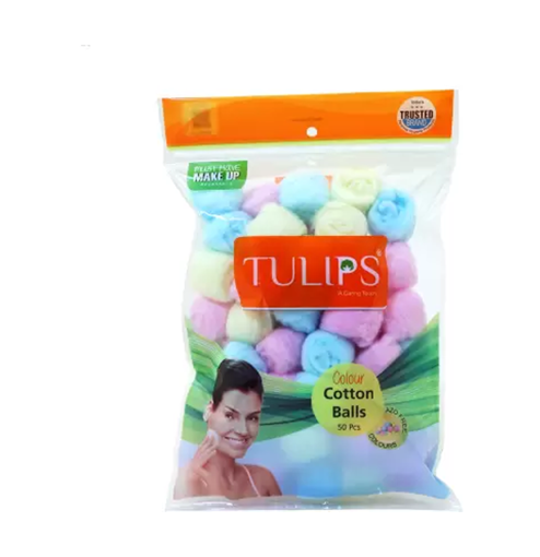 Picture of Tulips Colour Cotton Balls 50n