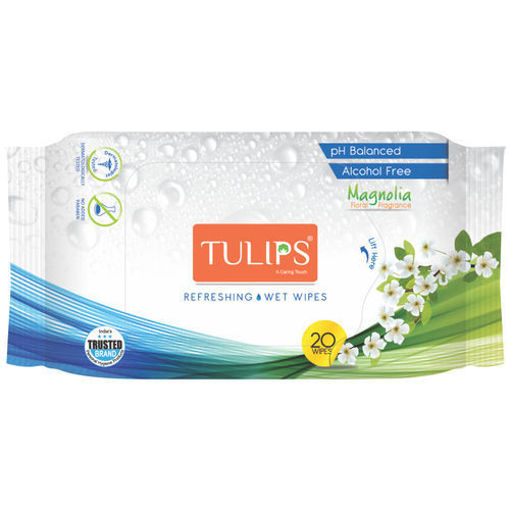 Picture of Tulips Magnolia Refreshing Wet Wipes 20n