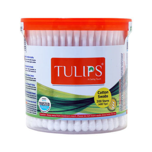 Picture of Tulips Cotton Swabs Jar 200n