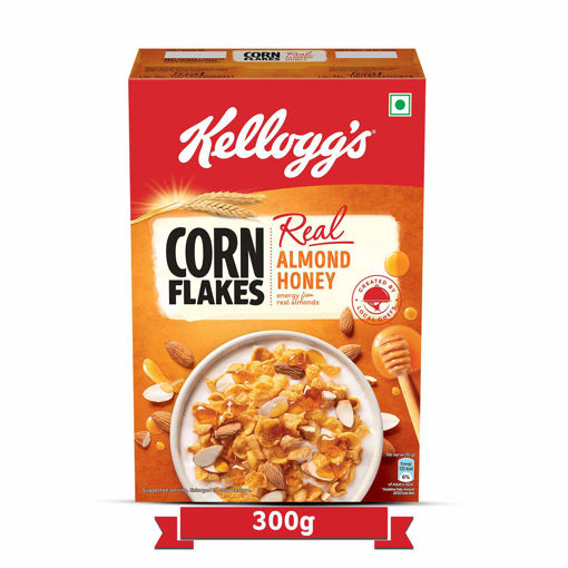 Picture of Kelloggs Corn Flakes Real Almond Honey 300g