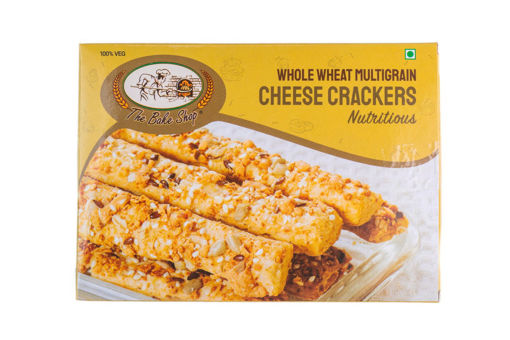 Picture of The Bake Shop Whole Wheat Multigrain Cheese Crackers 100gm