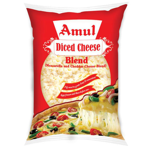 Picture of Amul Diced Cheese Blend Mozzarella200g