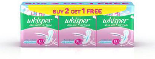 Picture of Whisper Ultra Soft Air Fresh Xl+45n Pads