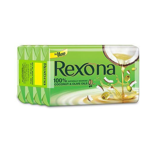 Picture of Rexona Silky Soft Skin Coconut & Olive Oils Soap 400 Gm (Pack Of 4)