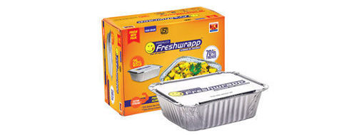 Picture of Hindalco Freshwrapp Standard Aluminium Foil Containers 25pcs 250ml capacity