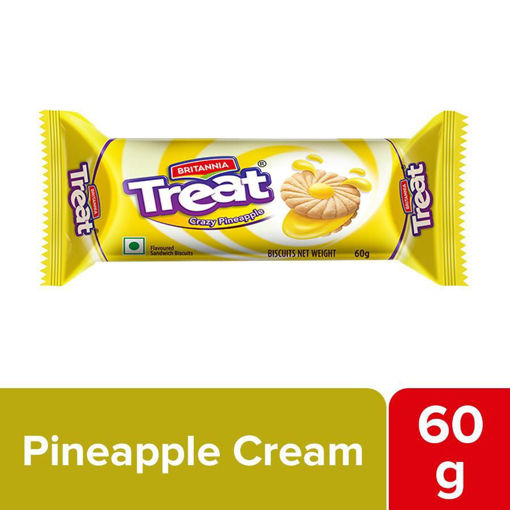 Picture of Britannia Treat Pineapple Cream Biscuits, 60 g