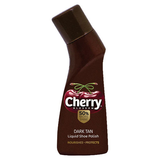 Picture of Cherry Blossom Dark Tan Liquid Shoe Polish 75ml