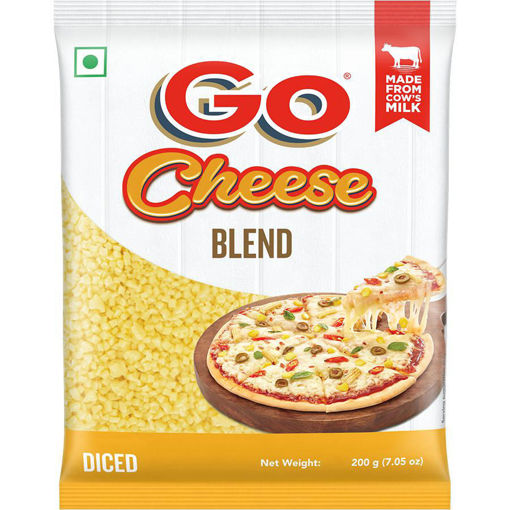 Picture of Go Cheese Pizza Blend Mozzarella Cheddar 200gm