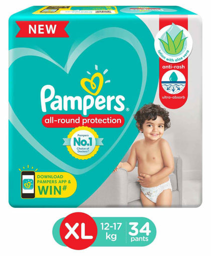 Picture of Pampers All-round Protection Xl-12-17kg 34 Pants