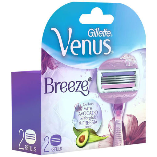 Picture of Gillette Venus Breeze Gel Bars With Avocado Oil For Glide & Freesia Scent 2 Refills