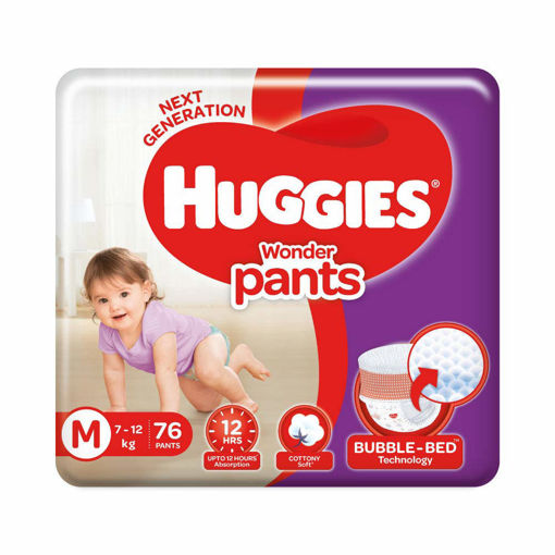 Picture of Huggies  Wonder Pants Medium 7to12kg  76pants