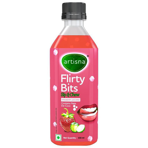 Picture of Artisna Flirty  Bits Sip & Chew Strawberry Juice Drink 330ml