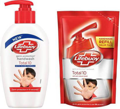 Picture of Lifebuoy Total 10 Germ Protection Handwash 190 ml With Refill Pouch