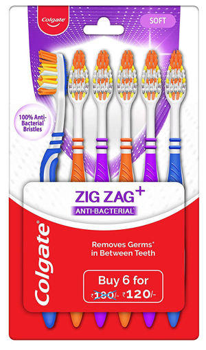 Picture of Colgate Zig zag Anti Bacterial Med 6n