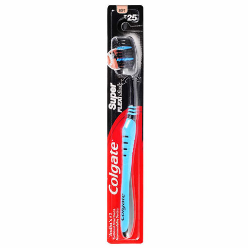 Picture of Colgate Medium Super Flexi Charcoal Toothbrush 1n