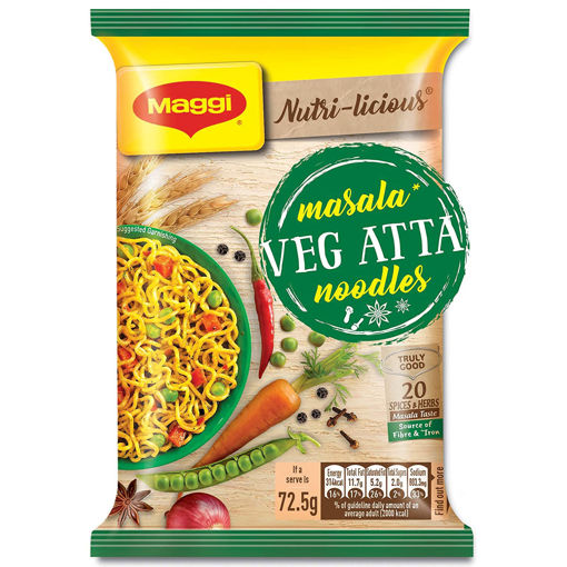 Picture of Maggi Masala Veg Atta Noodles   72gm