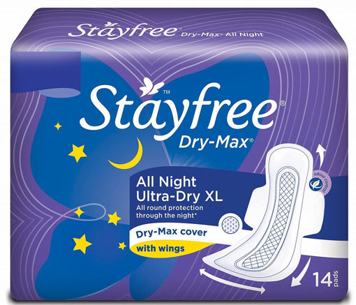 Picture of Stayfree Dry Max All Night Ultra Dry XL 14N