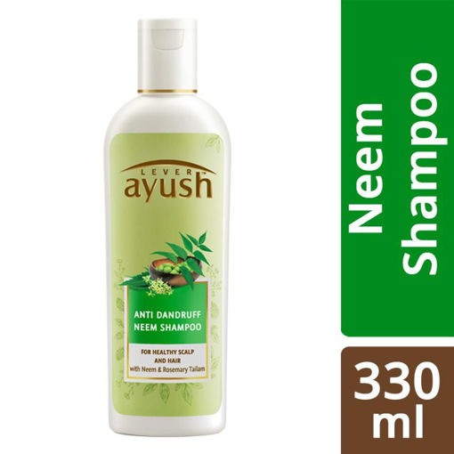 Picture of Lever Ayush Anti Dandruff Neem Shampoo 330ml