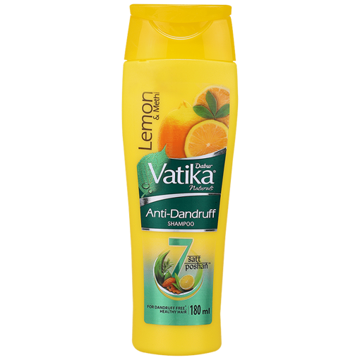 Picture of Dabur Vatika Anti-dandruff Shampoo Lemon  & Methi 180 Ml