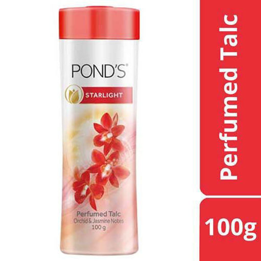 Picture of Ponds Starlight Perfume Talc Orchid & Jasmine Notes 100gm