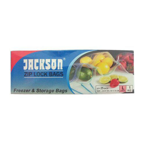 Picture of Jackson Zip Lock Bags Freezer & Storage Bags L 25 Bags