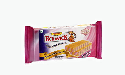 Picture of Pickwick Creamy Wafer Biscuits Strawberry Flavoured 75g