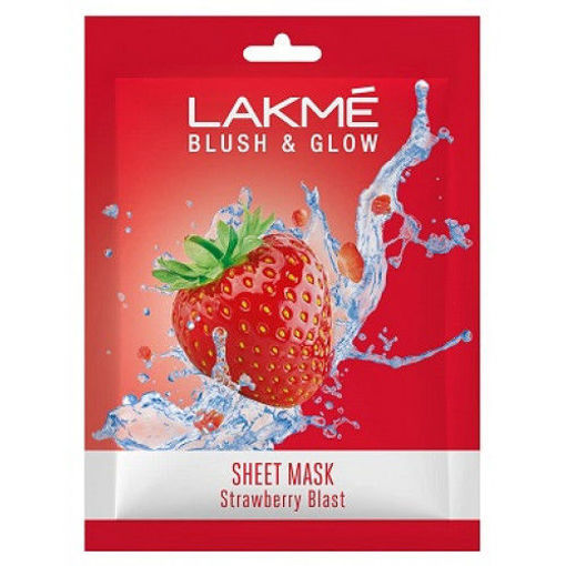 Picture of Lakme Blush & Glow Sheet Mask Strawberry Blast 1u 25ml