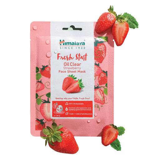 Picture of Himalaya Fresh Start Oil Clear Strawberry Face Sheet Mask 30g