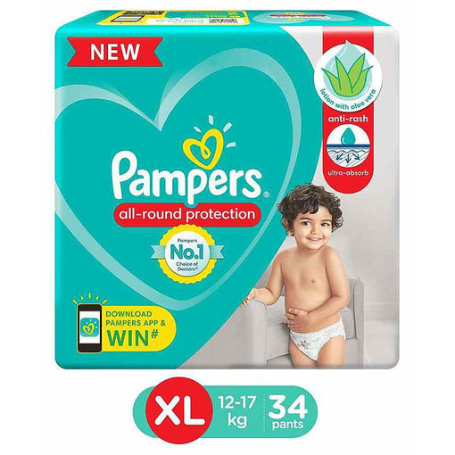 Picture of Pampers All Round Protection Xl 12 to 17Kg 34 Pants