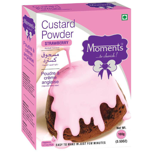 Picture of Moments Custard Powder Strawberry 100gm