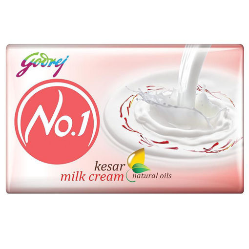 Picture of Godrej No 1 Kesar Milk Cream Natural Oils Soap 252g