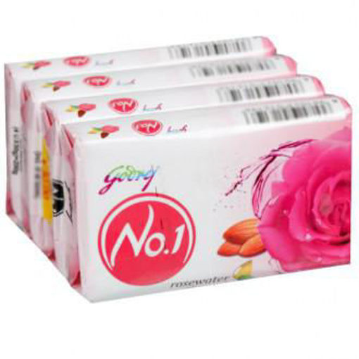 Picture of Godrej No 1 Rosewater Almond Natural Oils Soap 212g