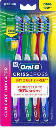 Picture of Oral B Criss Cross Gum care Indicator Medium B2 G2