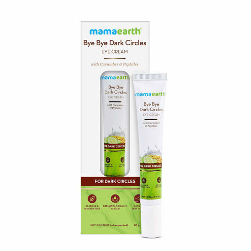 Picture of Mamaearth Bye Bye Dark Circles Eye Cream Cucumber Peptides 20gm