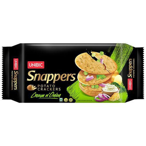 Picture of Unibic Snappers Potato Crackers Creamn Onion 300g