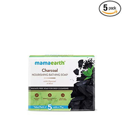 Picture of Mamaearth Charcoal Nourishing Bathing Soap Charcoal Mint 75gm